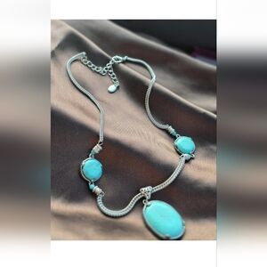 Painted Howlite Silver Chain